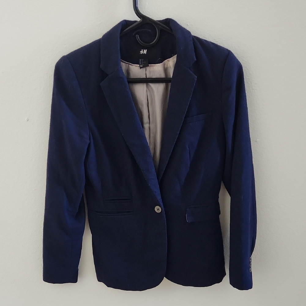 H&M Women's Dark Blue Blazer